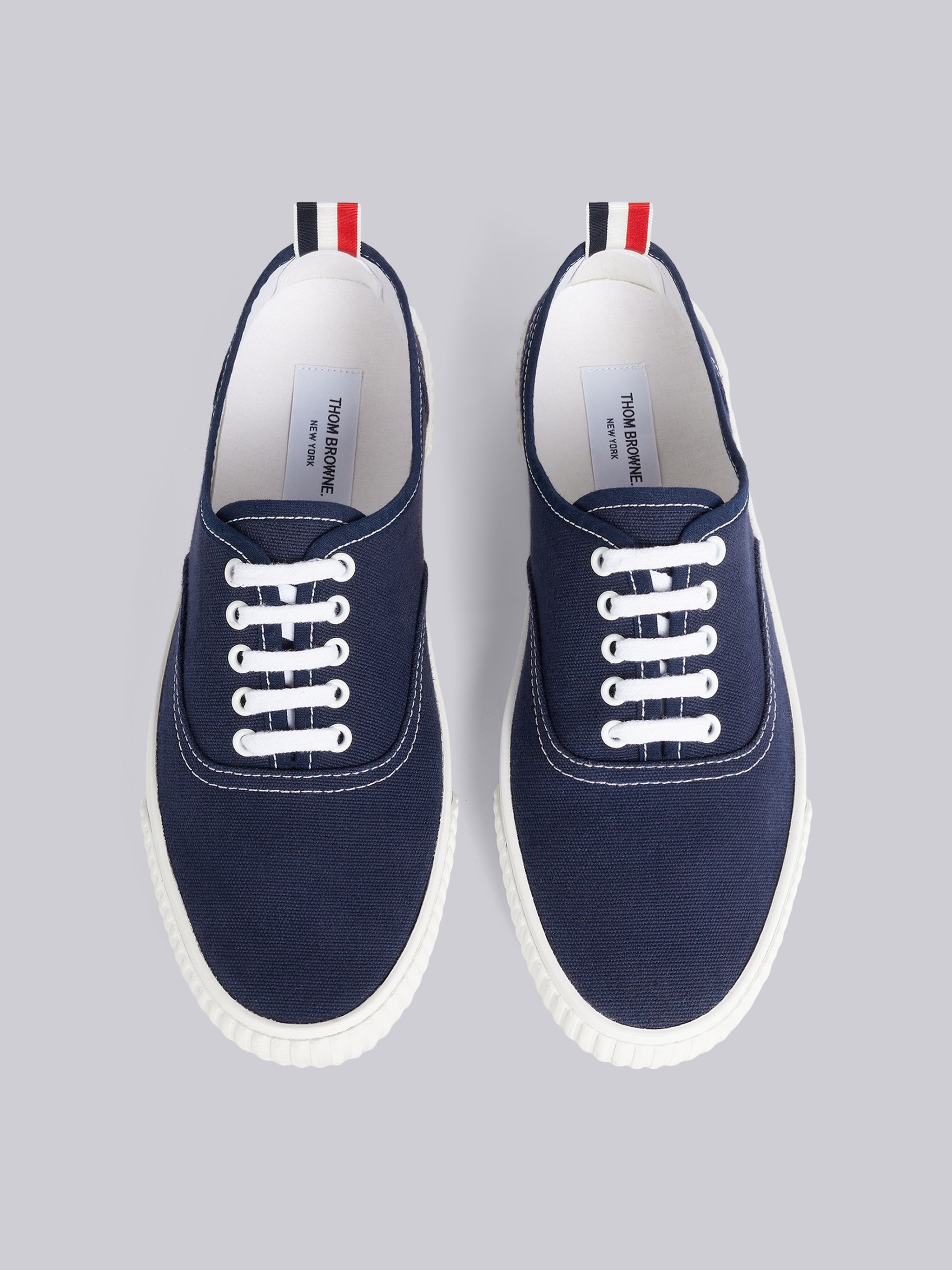 Navy Cotton Canvas Heritage Sneaker - 4