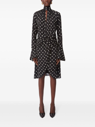 NINA RICCI polka-dot print midi dress outlook