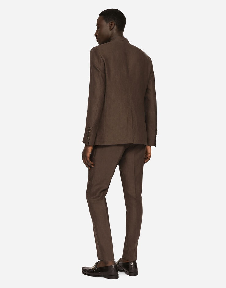 Double-breasted linen Sicilia-fit suit - 2