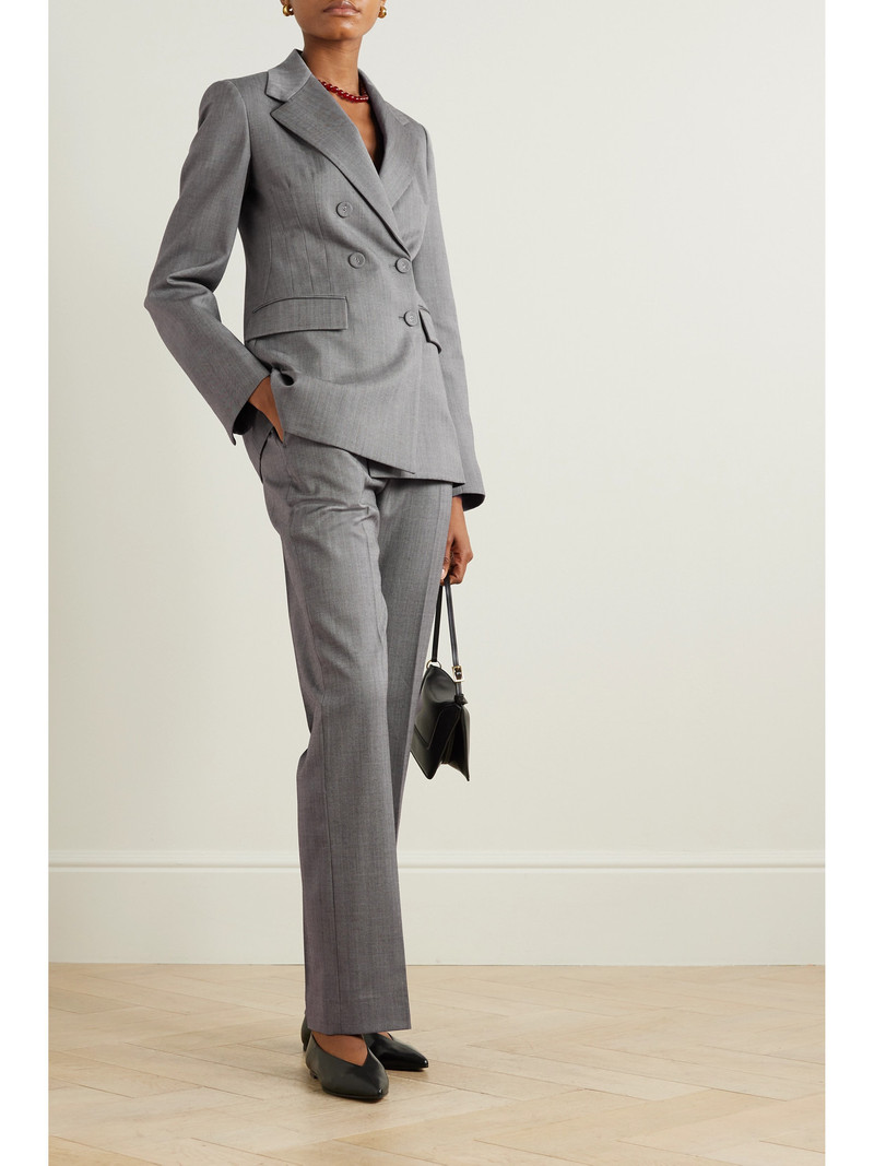 Another Tomorrow + Net Sustain Double-breasted Wool-blend Twill Blazer outlook