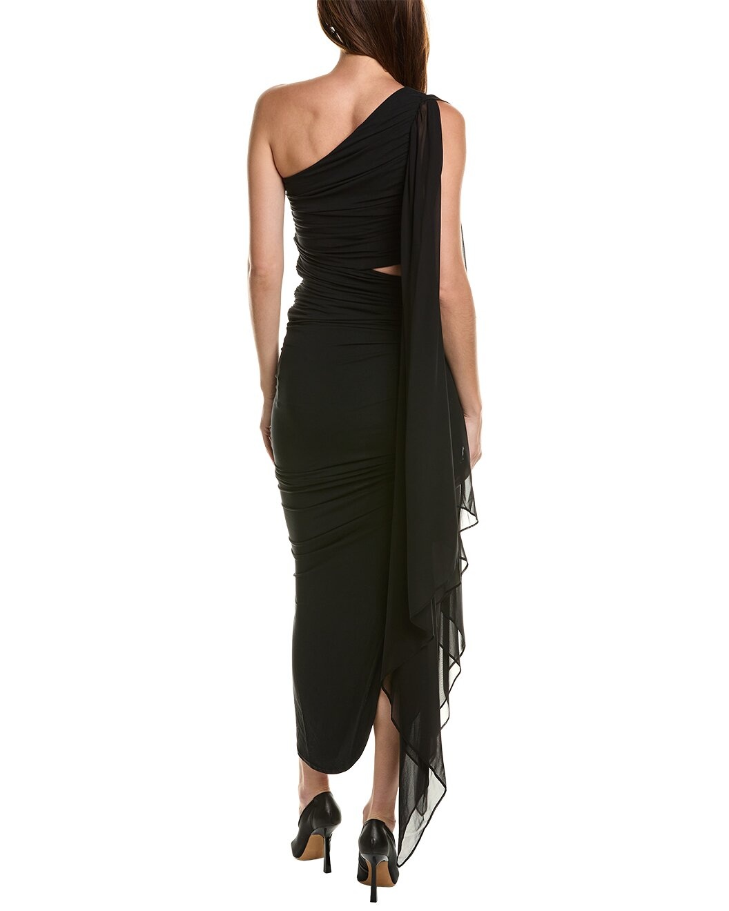 alice + olivia Lourdes Cutout Silk-Trim Maxi Dress - 2