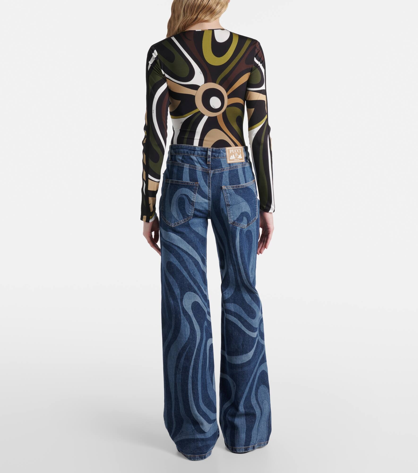 Marmo printed satin bodysuit - 3
