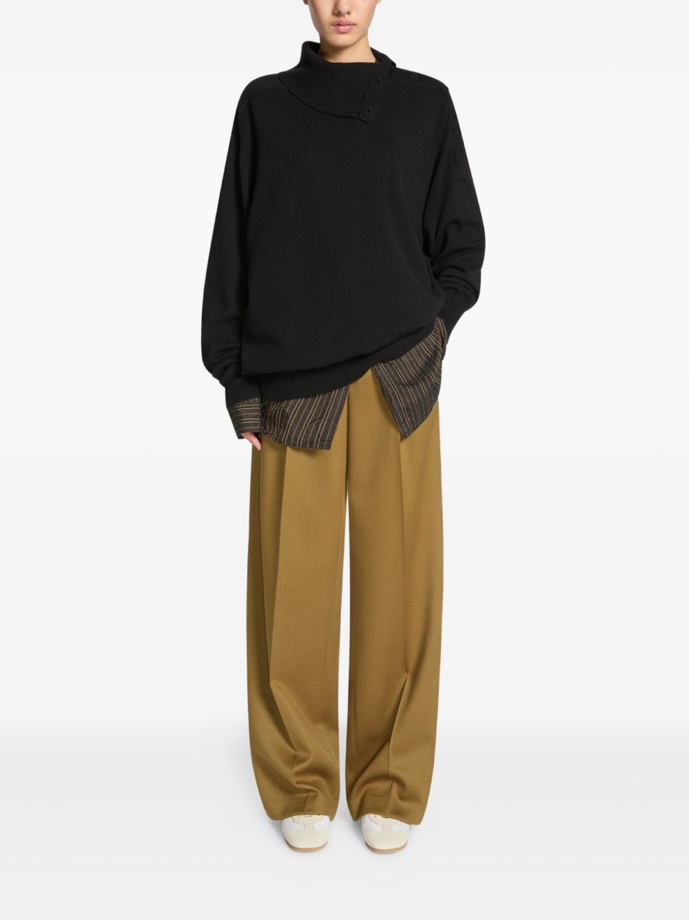 suede-panelled sneakers - 4