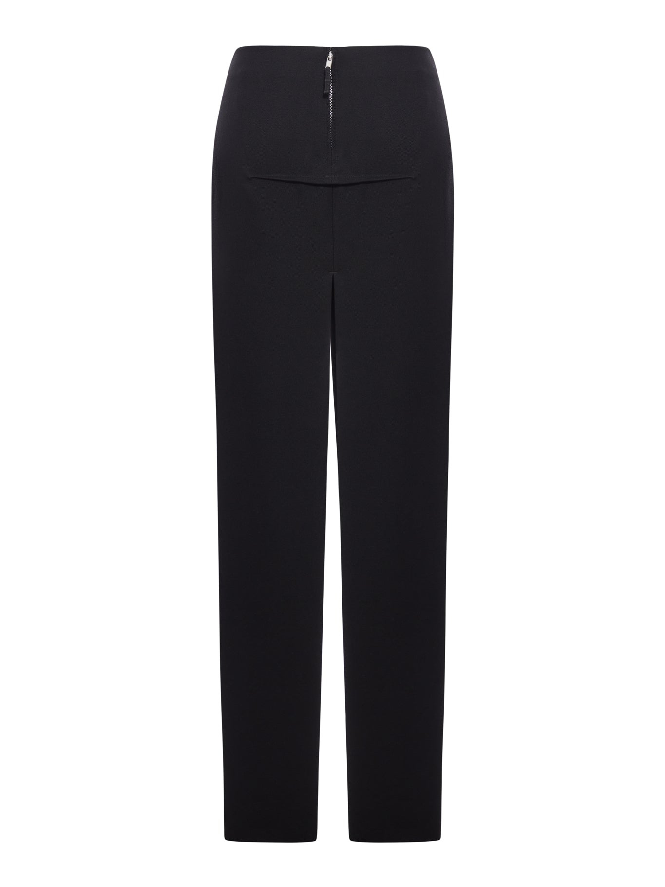 LONG SLICED WOOL SKIRT - 2