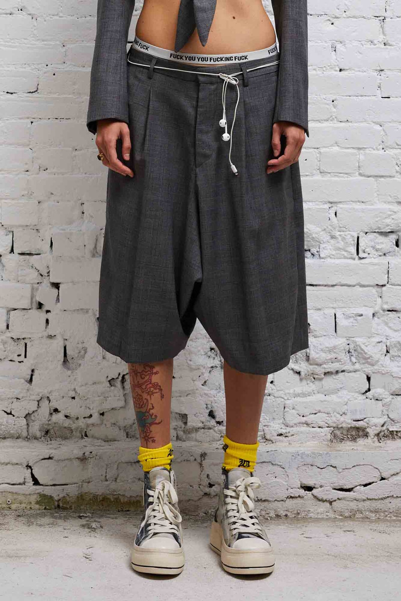 R13 JUMBO TAILORED SHORT - DARK GLEN PLAID outlook