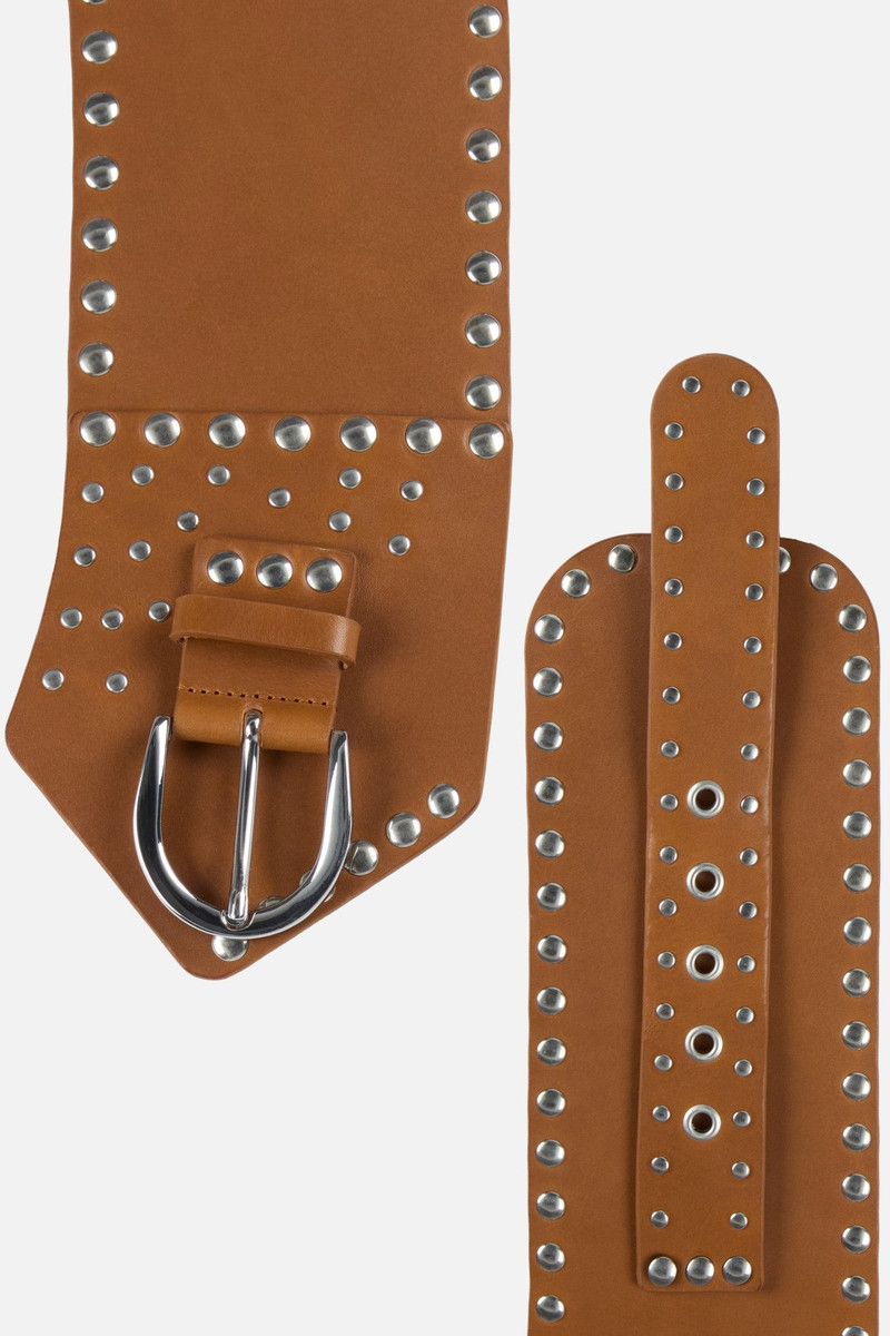 STUDDED WAIST BELT in Italian Leather 3
