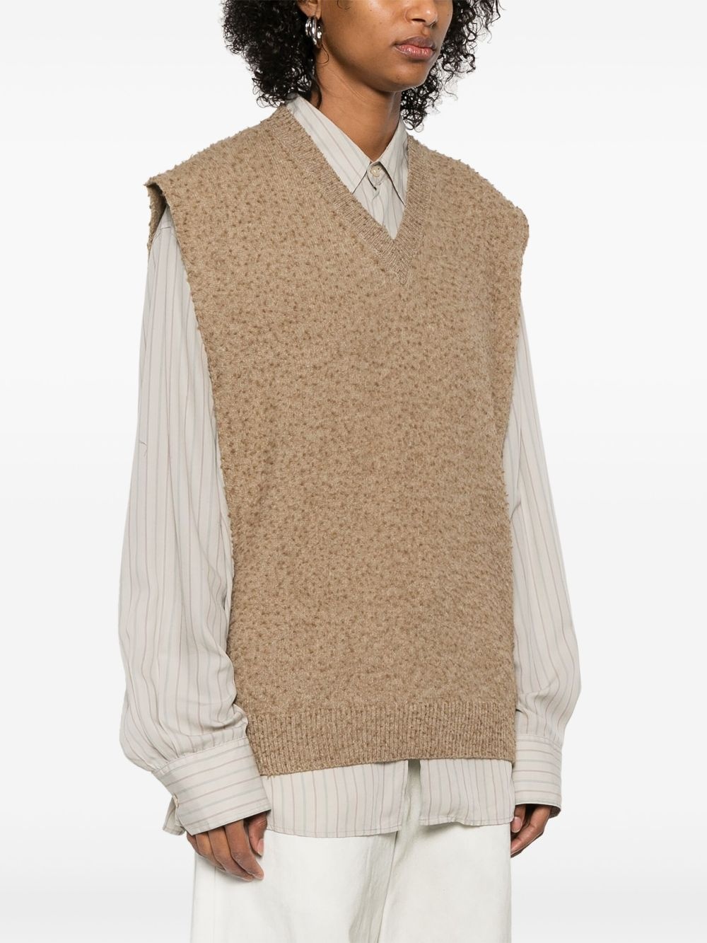 piled-knit vest - 3