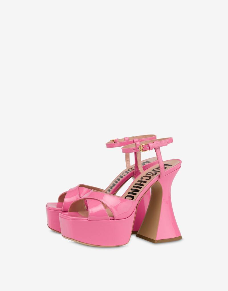 PATENT LEATHER PLATFORM SANDALS - 1