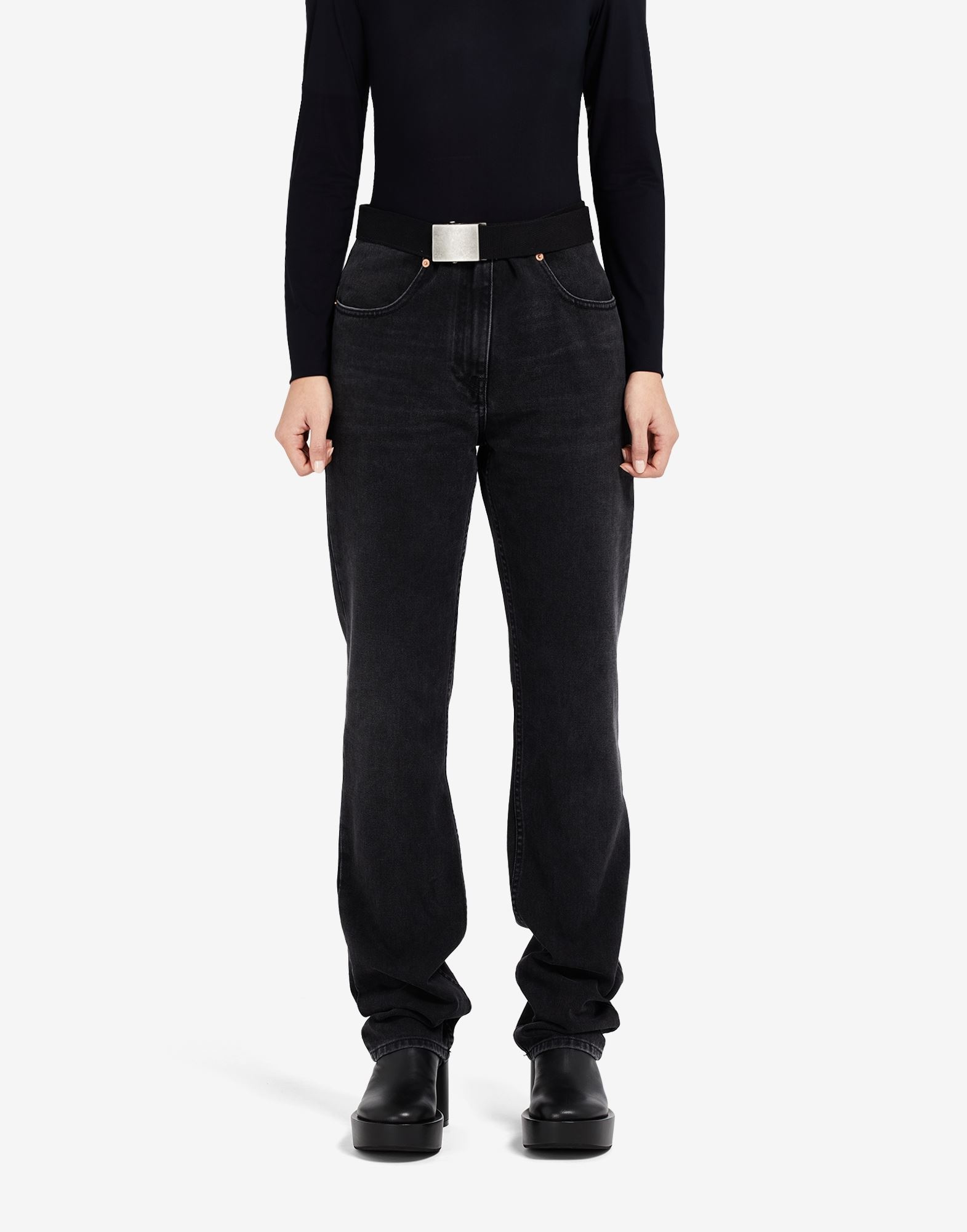 Buckled belt jeans - 5
