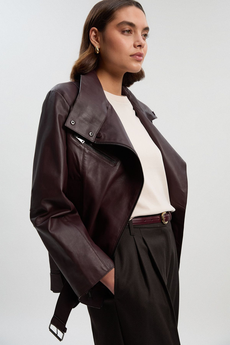 Leather Relaxed Biker Jacket 1