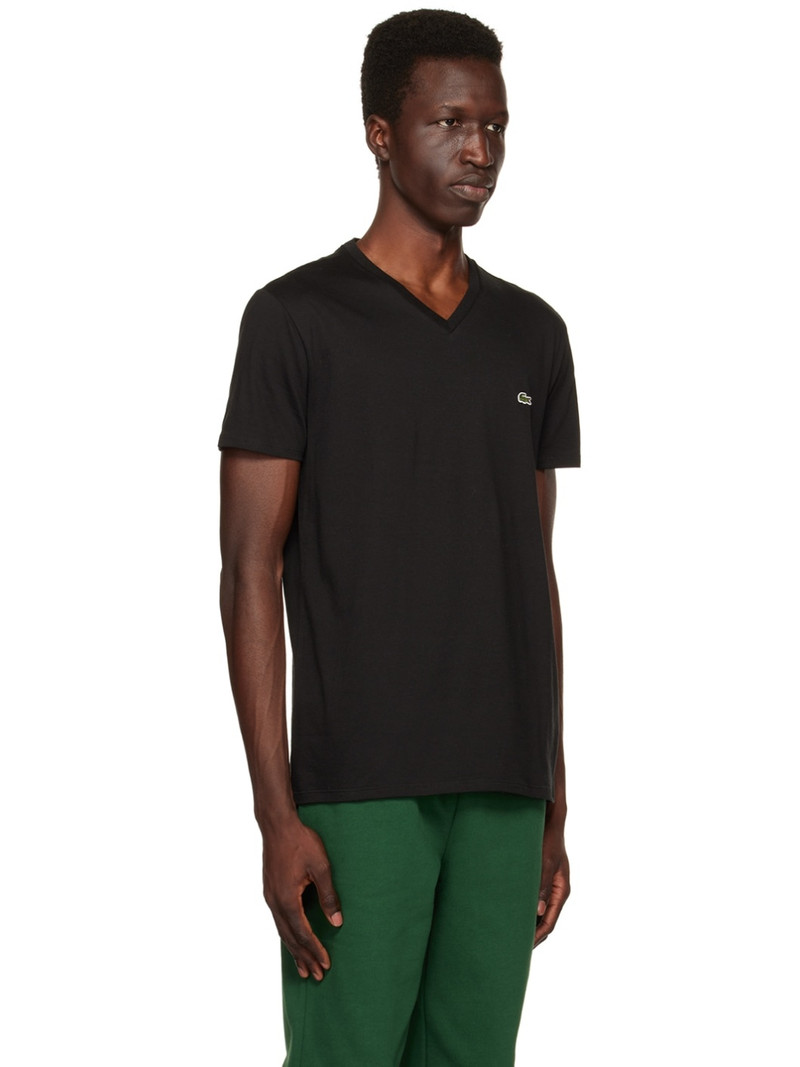 Black V-Neck T-Shirt 2