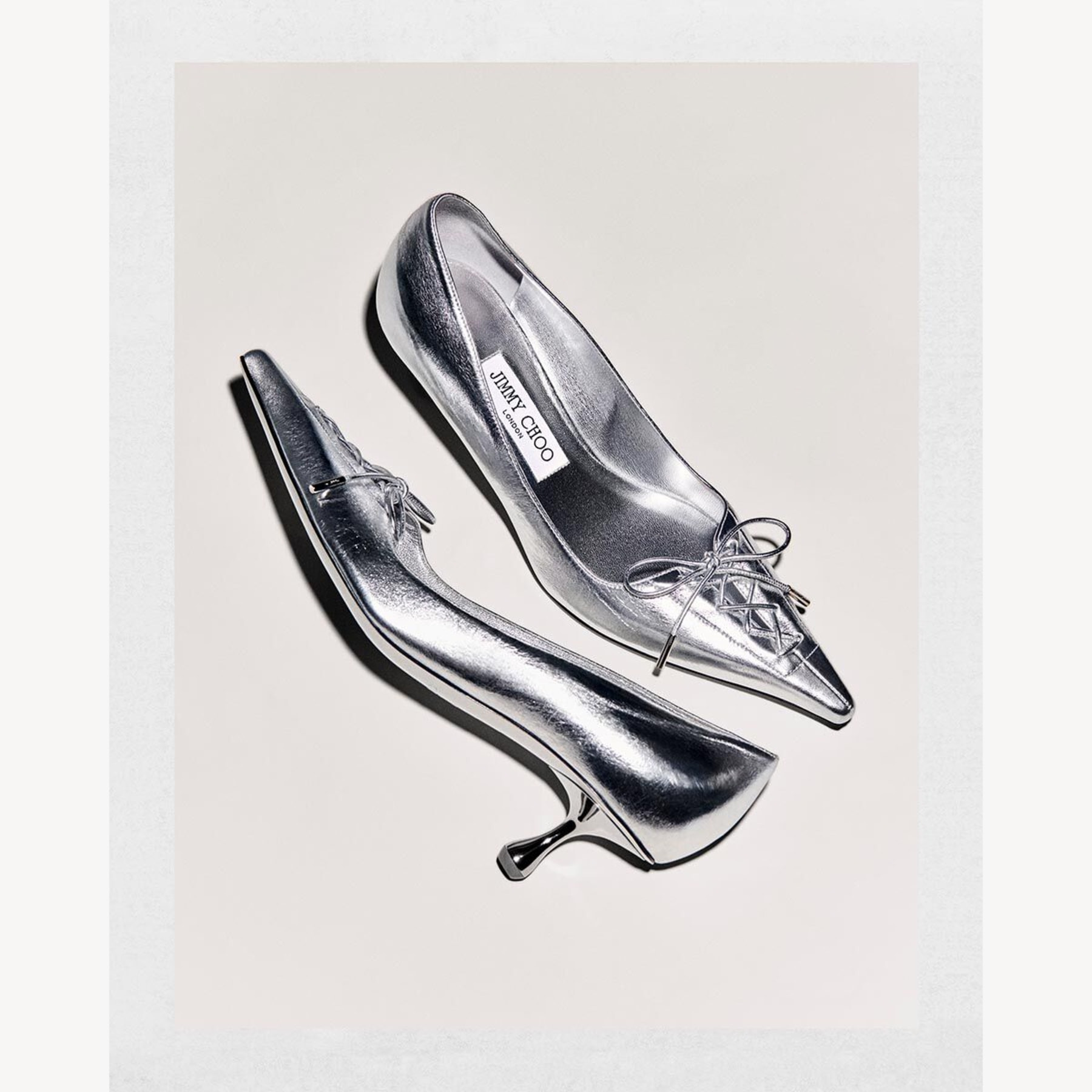 Scarlett 50
Silver Vintage Metallic Leather Pumps - 7