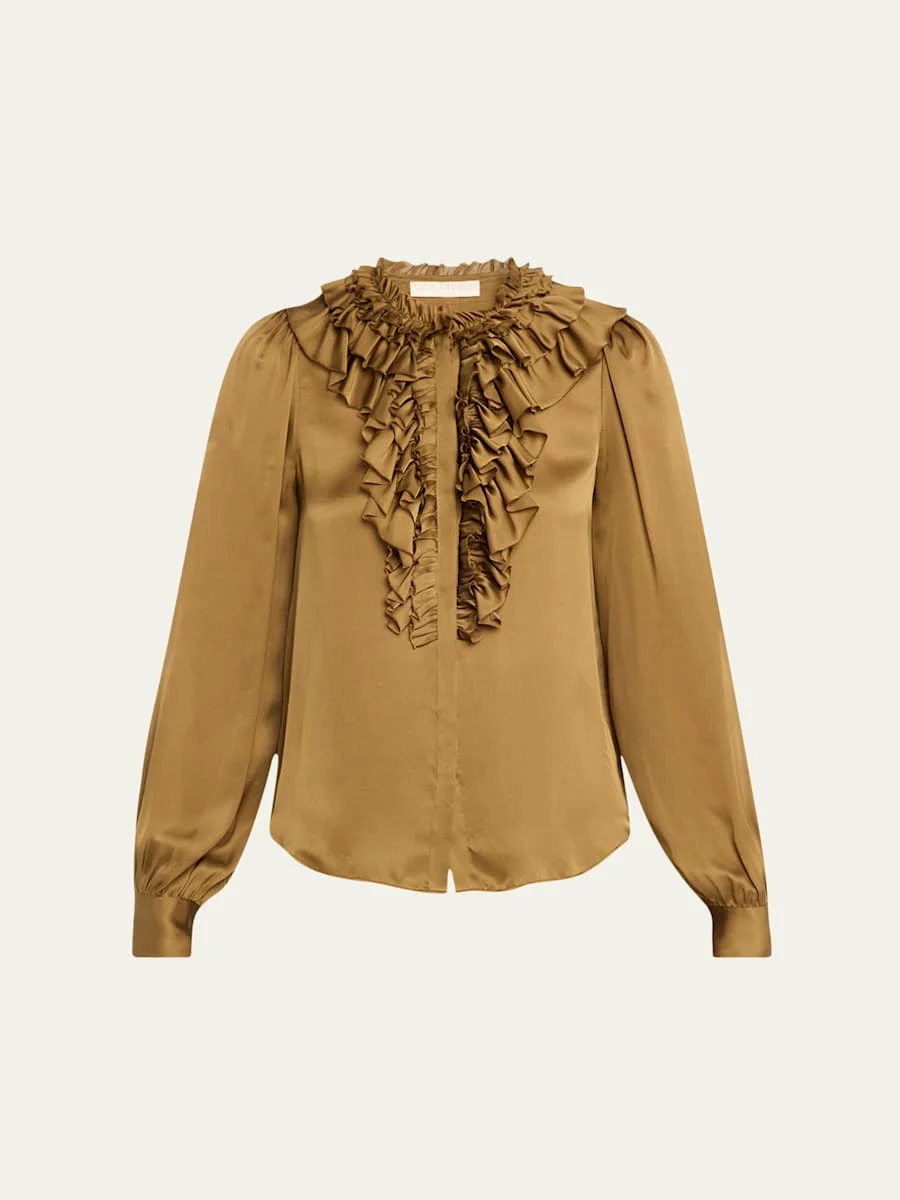 Rouen Ruffled Silk Blouse - 1