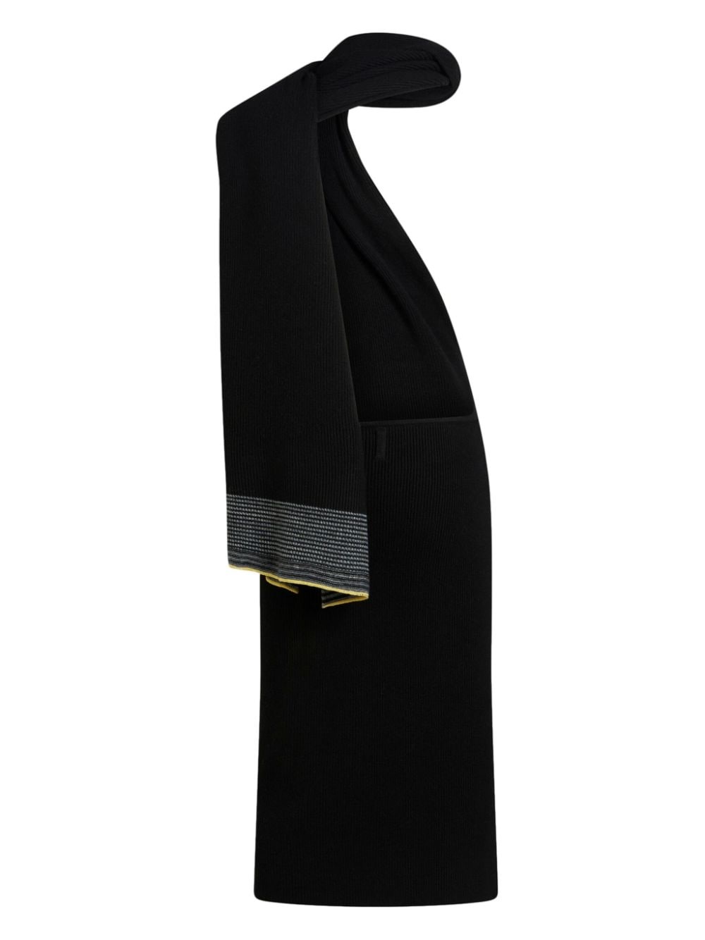 ribbed-knit midi dress - 6