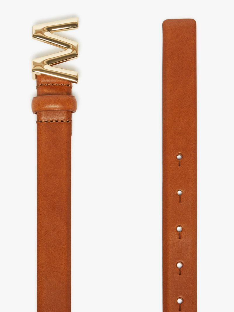WEEKEND Max Mara WEST Branded buckle-embellished leather belt outlook
