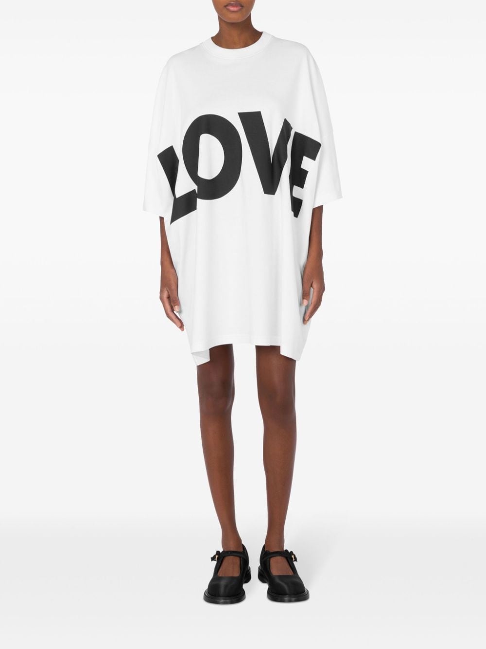 logo-print cotton dress - 2