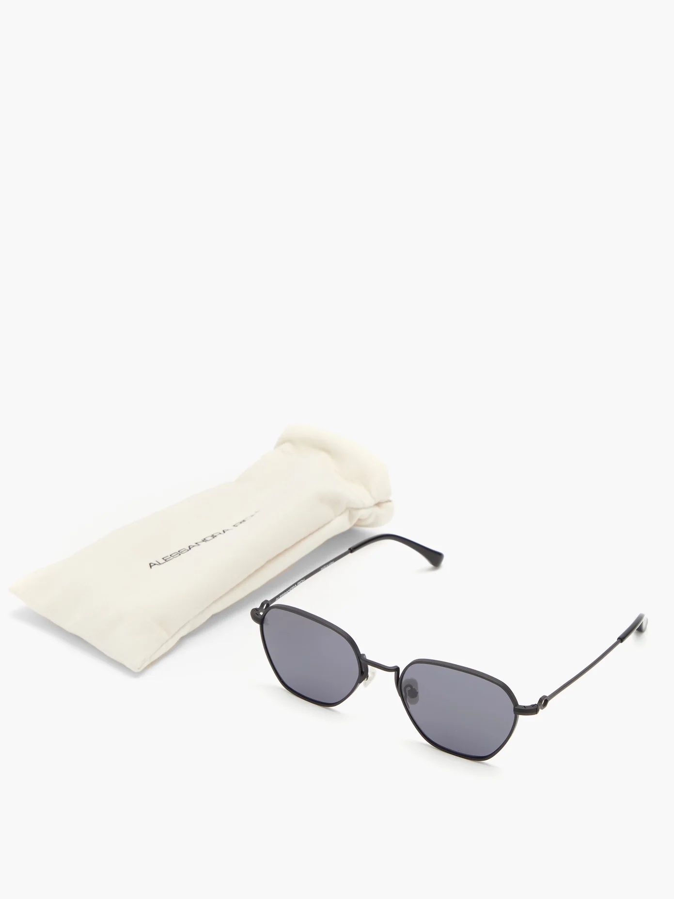 X Alessandra Rich hexagonal sunglasses and chain - 5