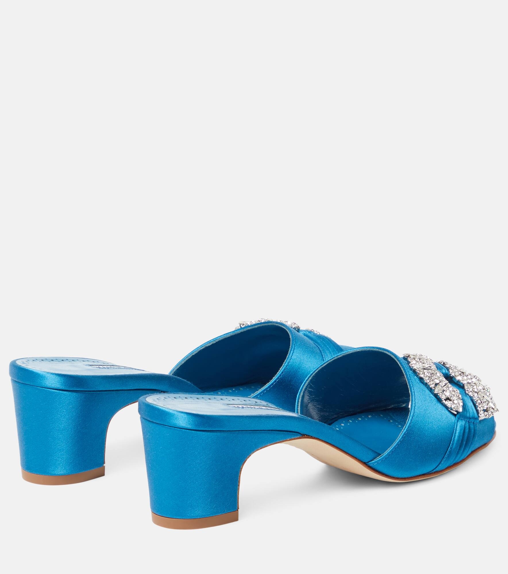 Prinap 50 embellished satin mules - 3