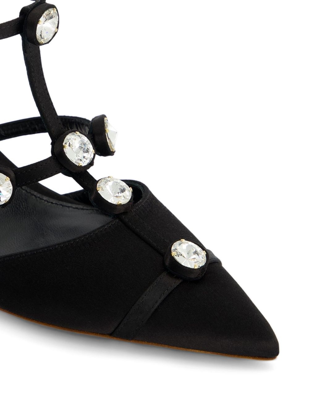 75mm crystal-embellished satin pumps - 5