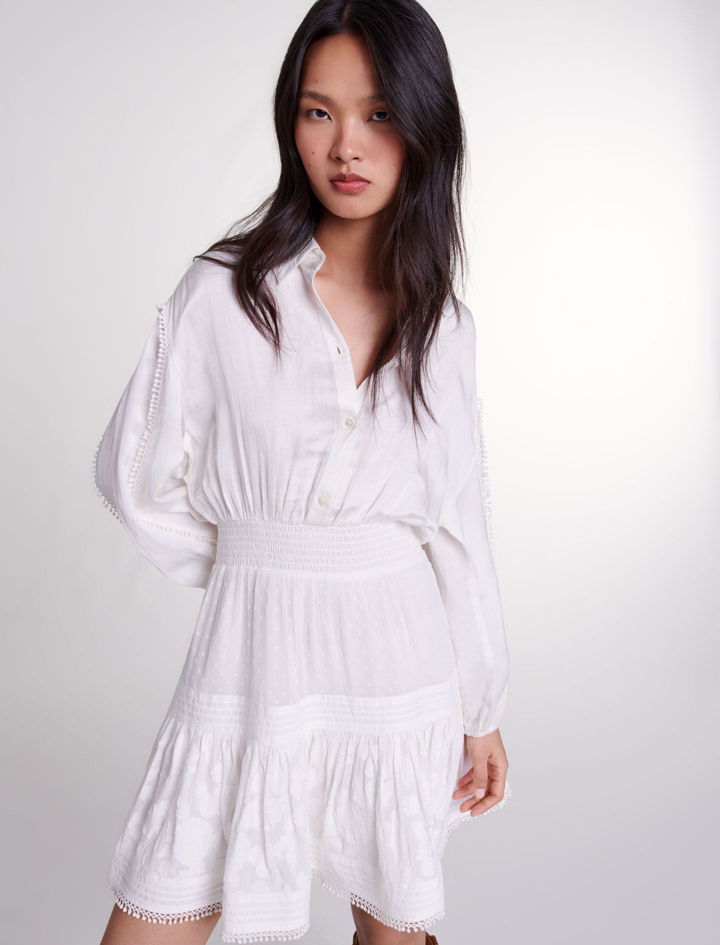 Short cotton patchwork dress - 5