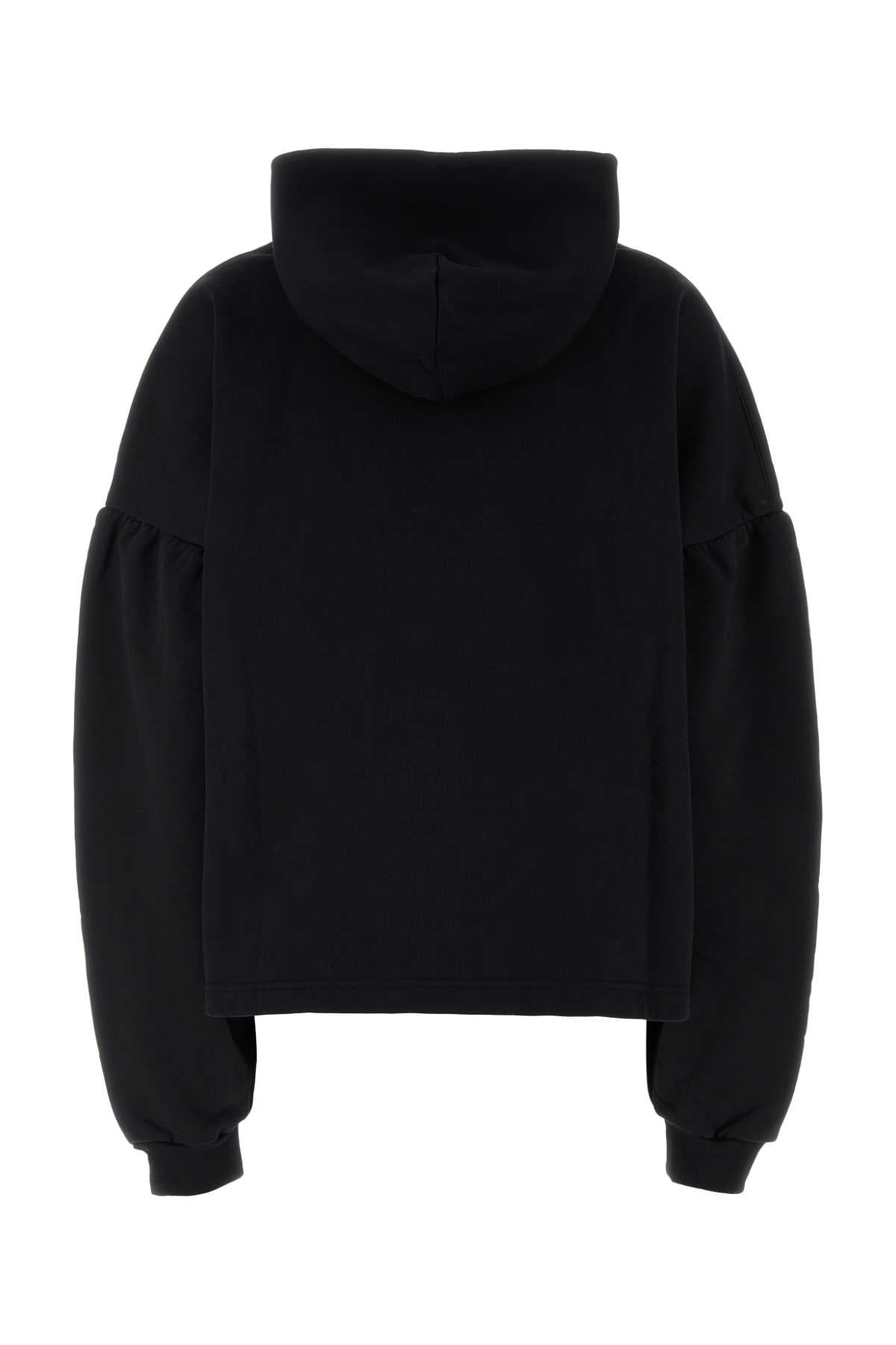 Balenciaga Women Black Cotton Sweatshirt - 2