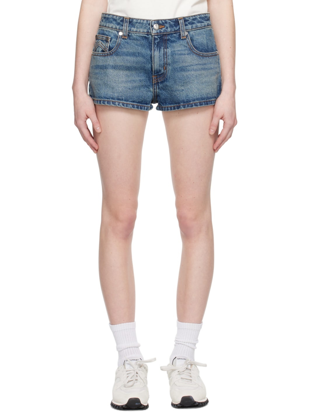 SSENSE Exclusive Blue Low-Waist Denim Shorts - 1