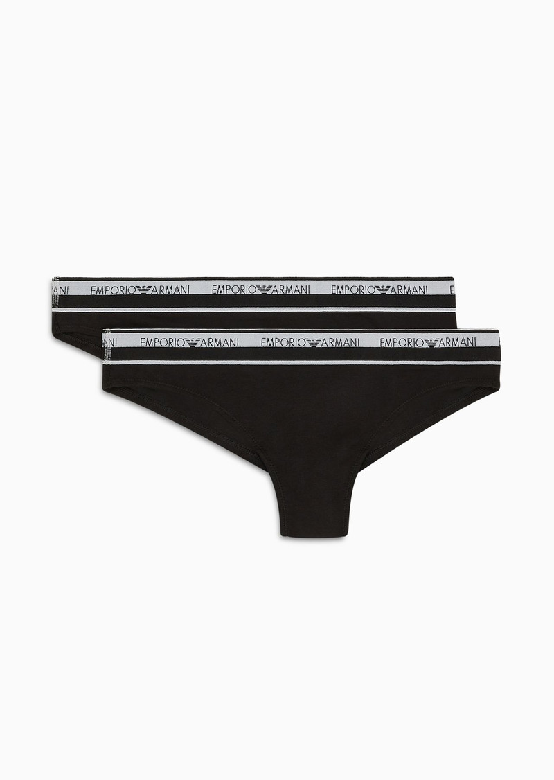 ASV two-pack of iconic logo band organic cotton Brazilian briefs 1