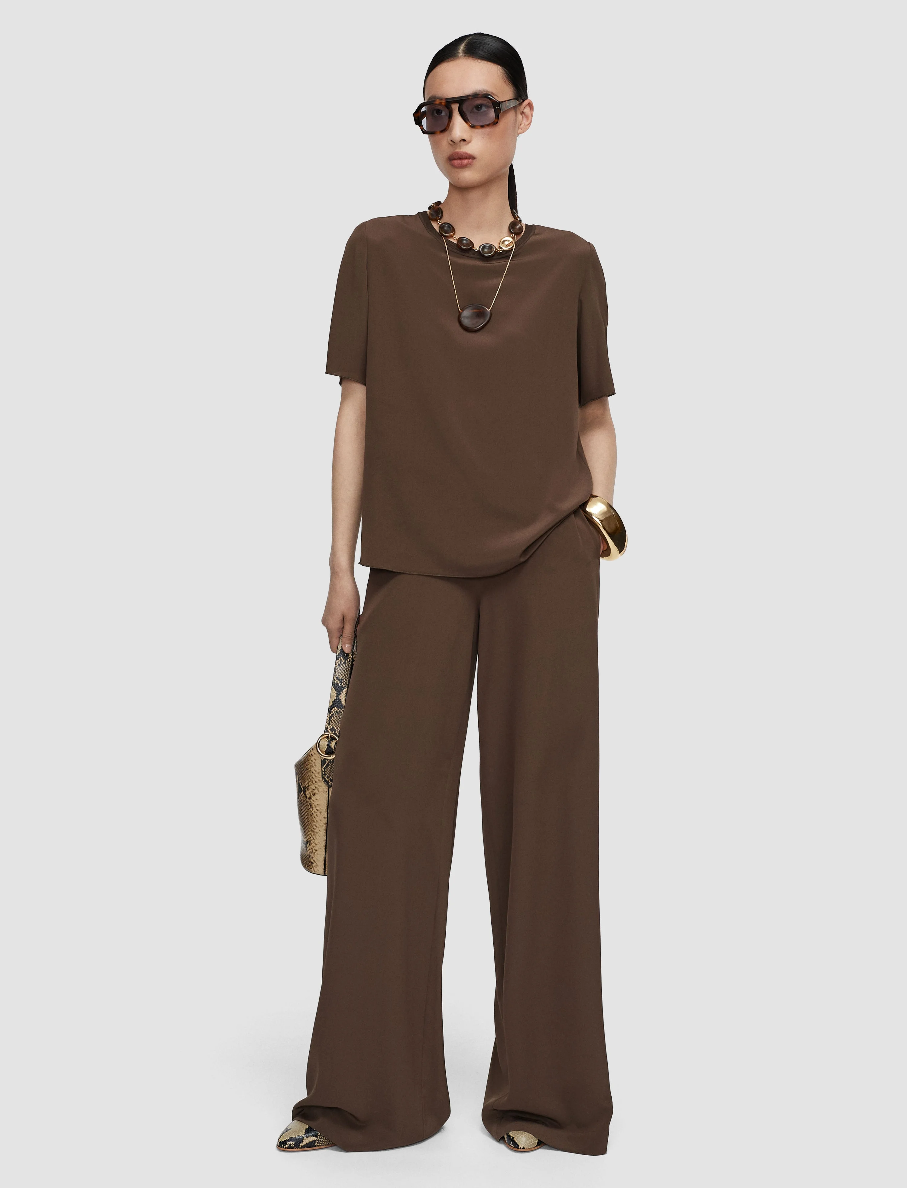Rubin Crepe de Soie Silk Blouse - 1