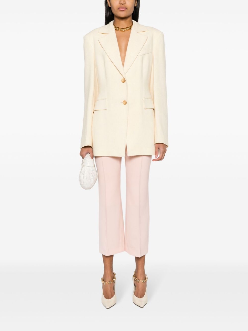 wool flared trousers - 2