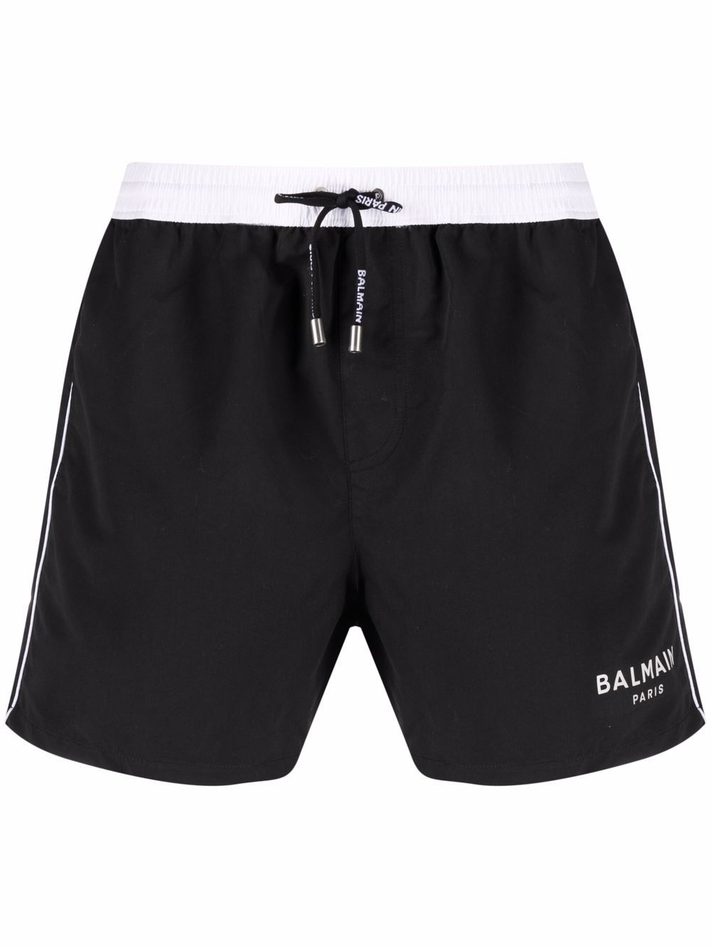 logo-print swim shorts - 1