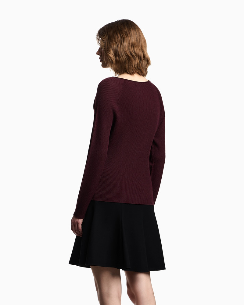 POLYGON CAPSULE COLLECTION VIRGIN WOOL BLEND V-NECK JUMPER 3