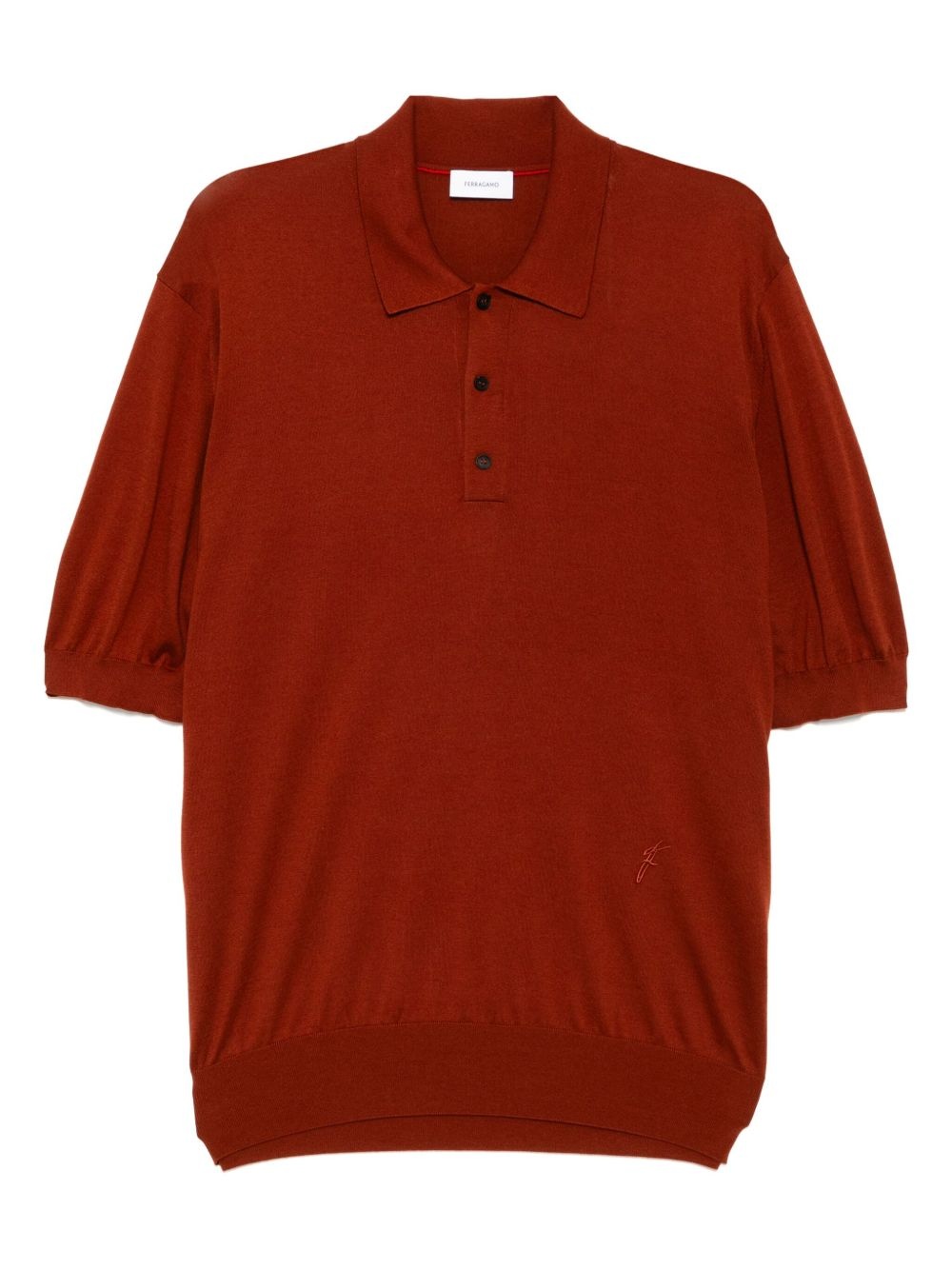 knitted polo shirt - 1