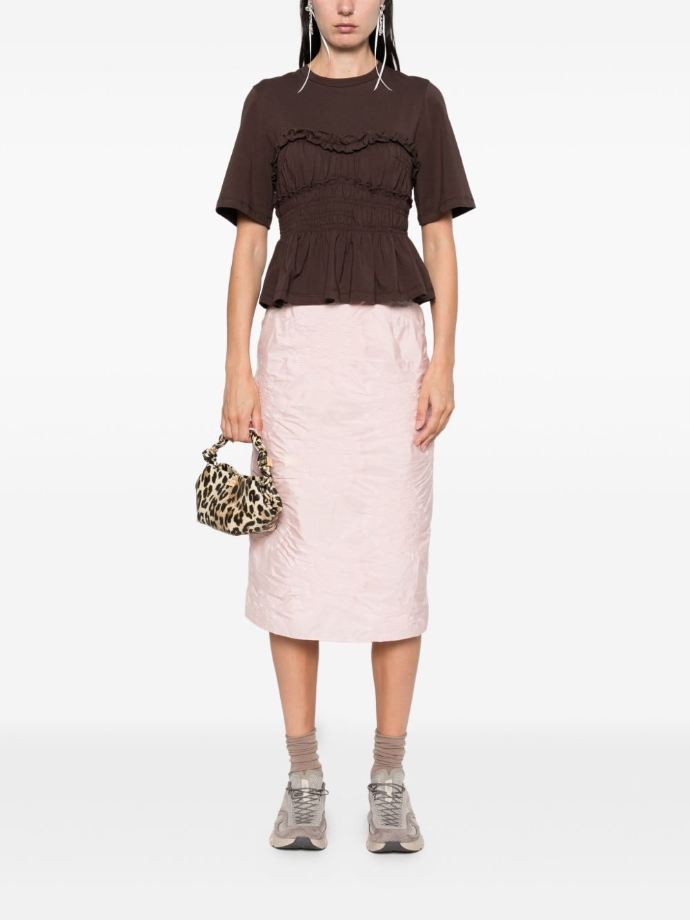 smocked ruffled top - 2