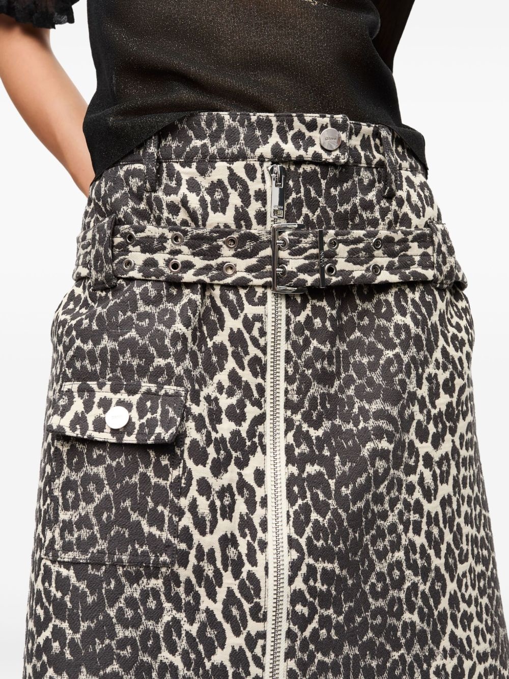 leopard-print skirt - 6