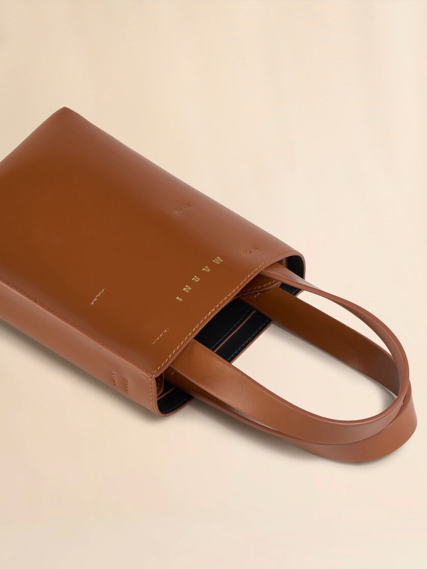 MUSEO NANO BAG IN BROWN LEATHER - 5