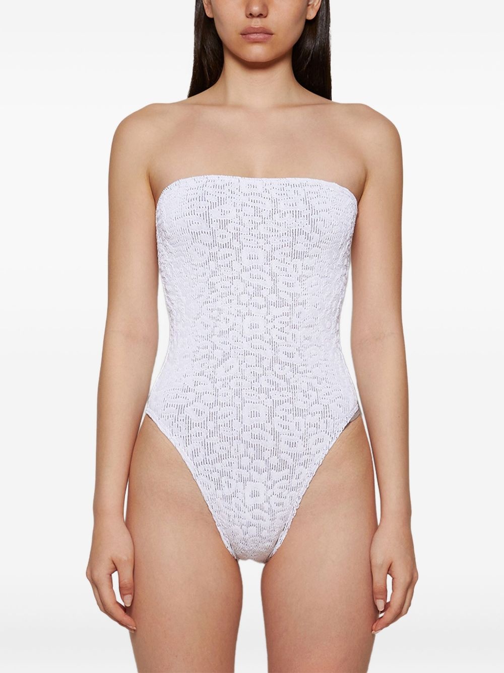 Fane leopard-print strapless swimsuit - 3
