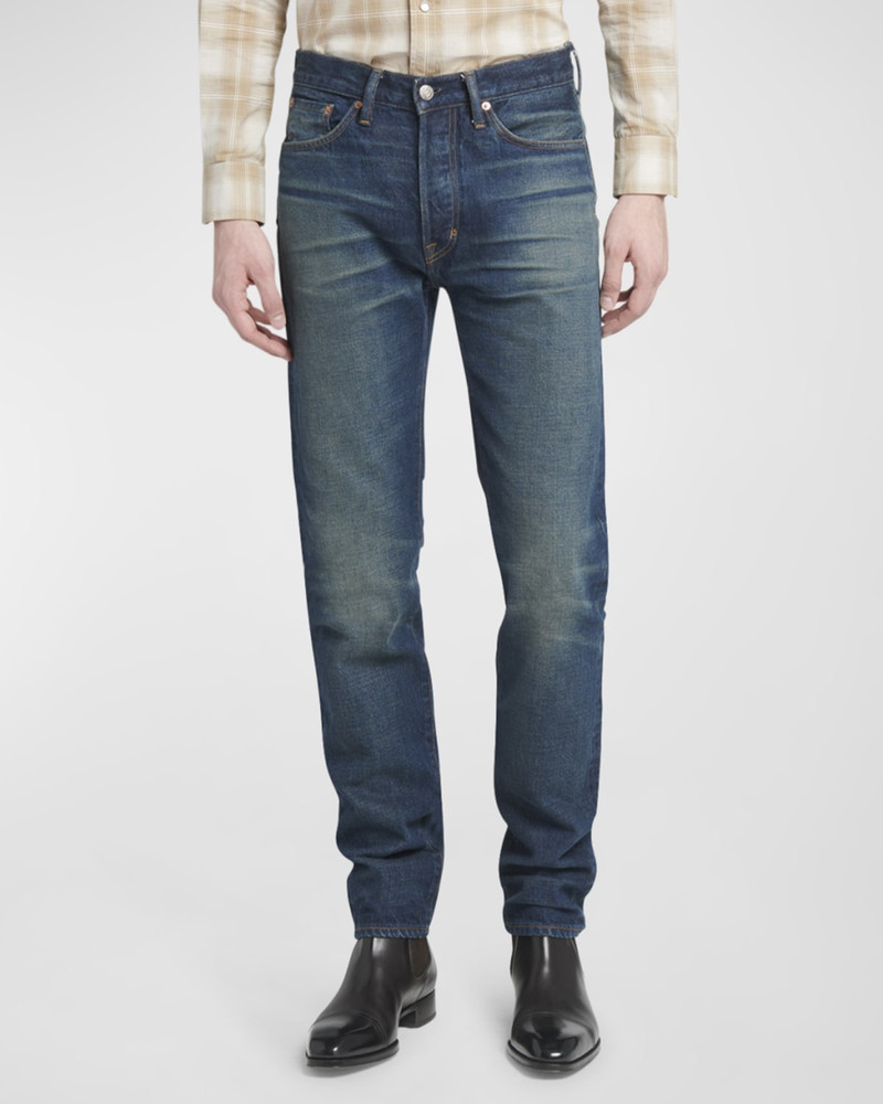 Men's Selvedge Denim Slim-Leg Jeans 4