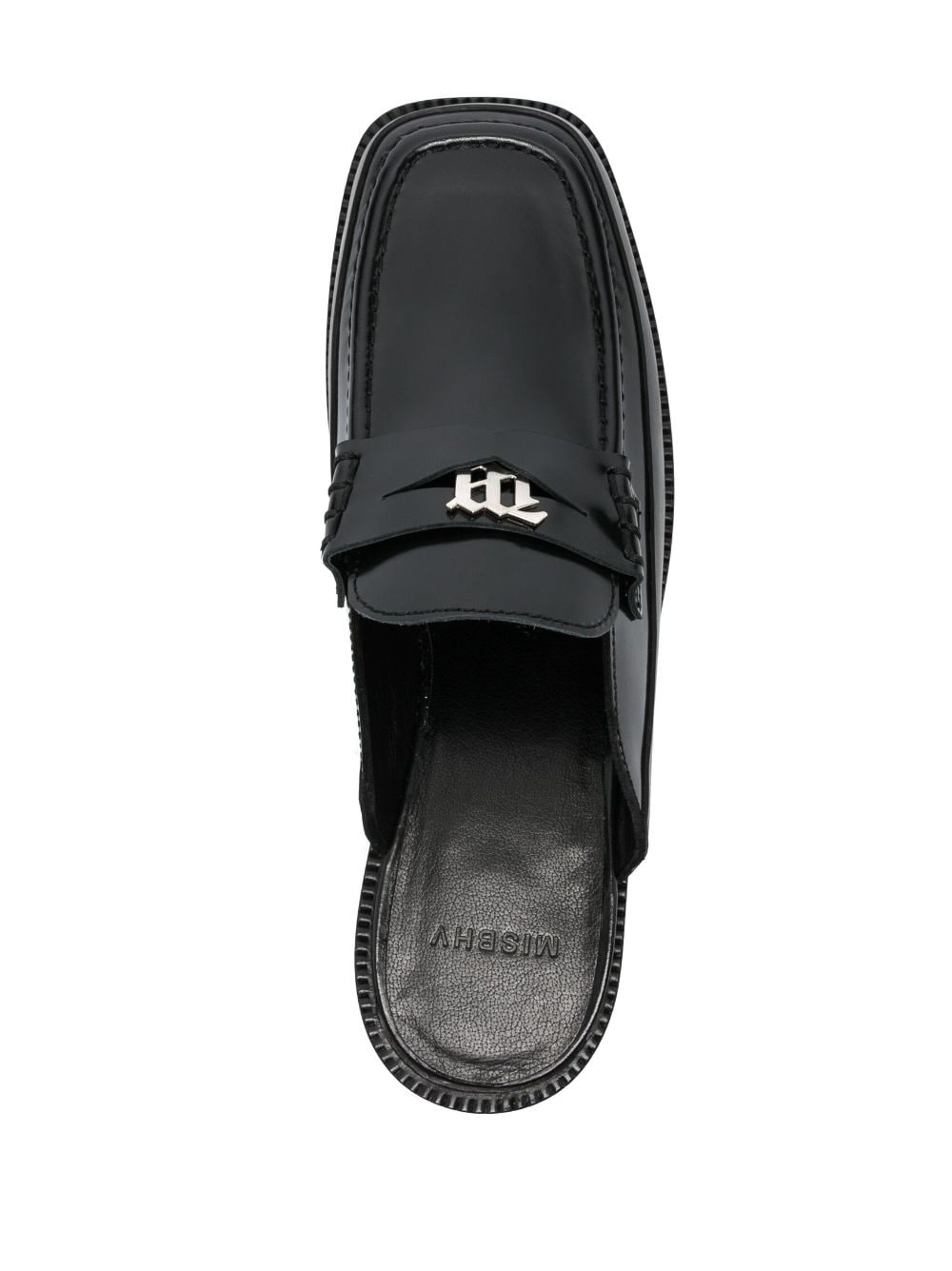 Brutalist slip-on leather loafers - 4