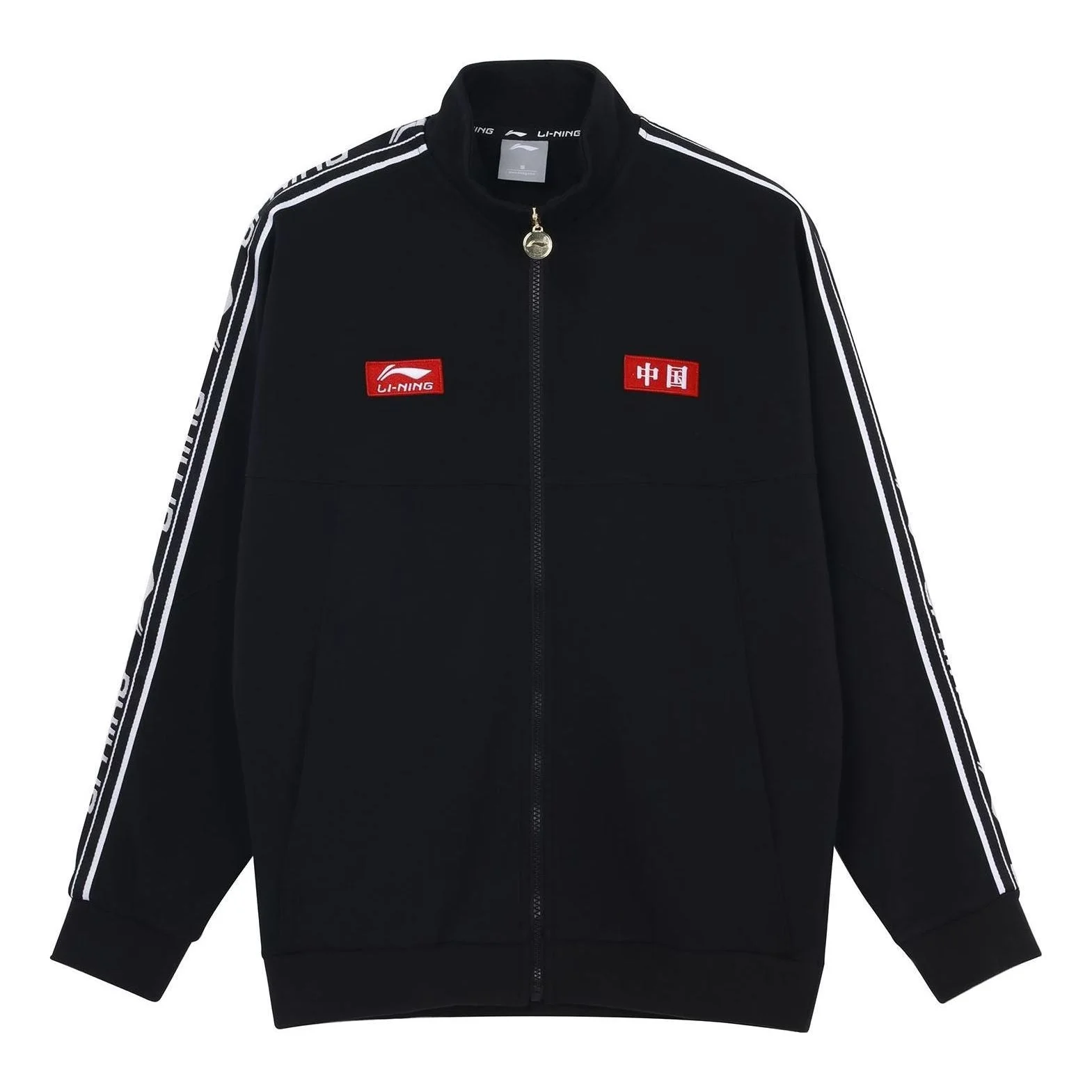 Li-Ning Soccer/Football Series Logo Embroidered Sports Jacket Autumn 'Black' AFDS433-1 - 1