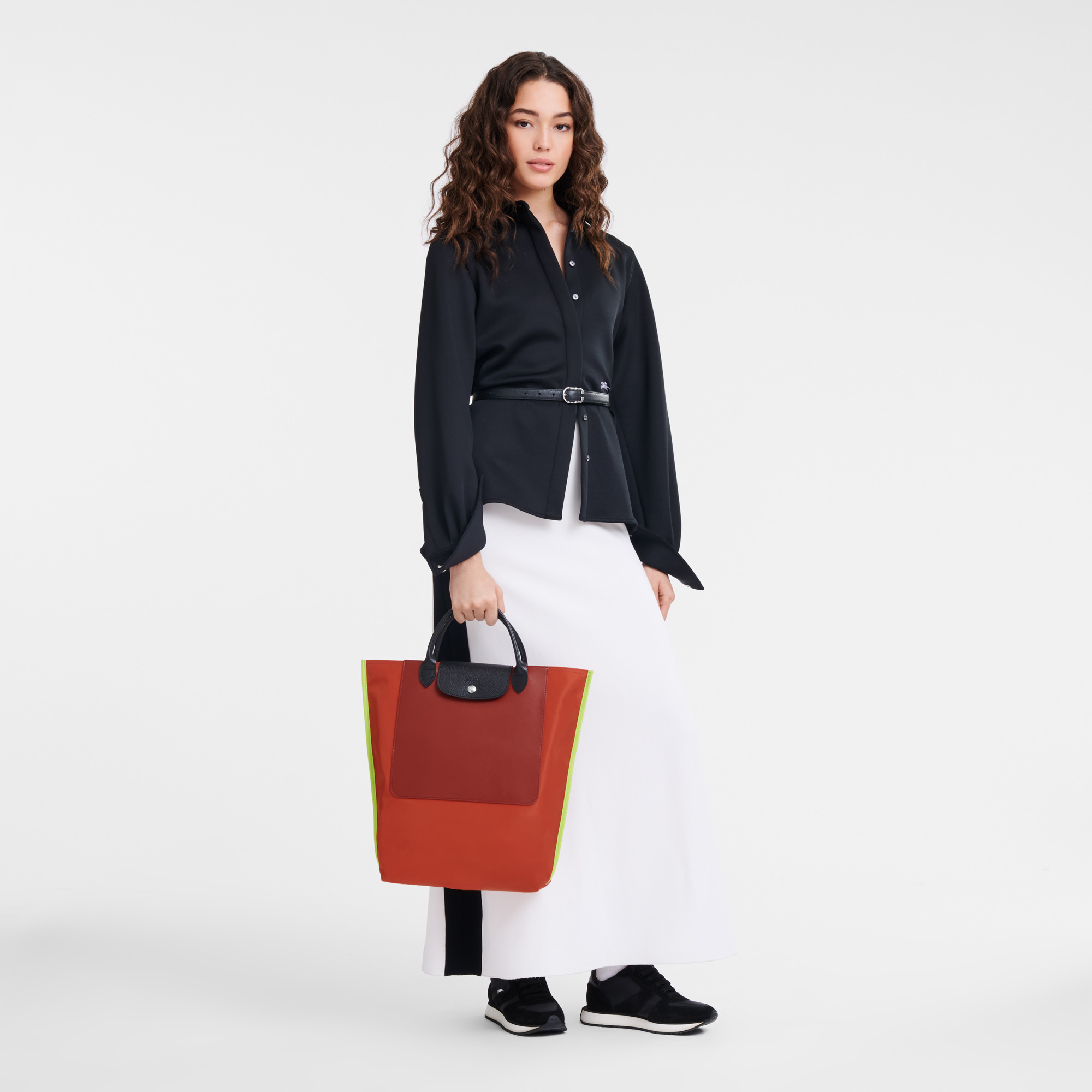 Cabas Longchamp M Tote bag Paprika - Canvas - 2