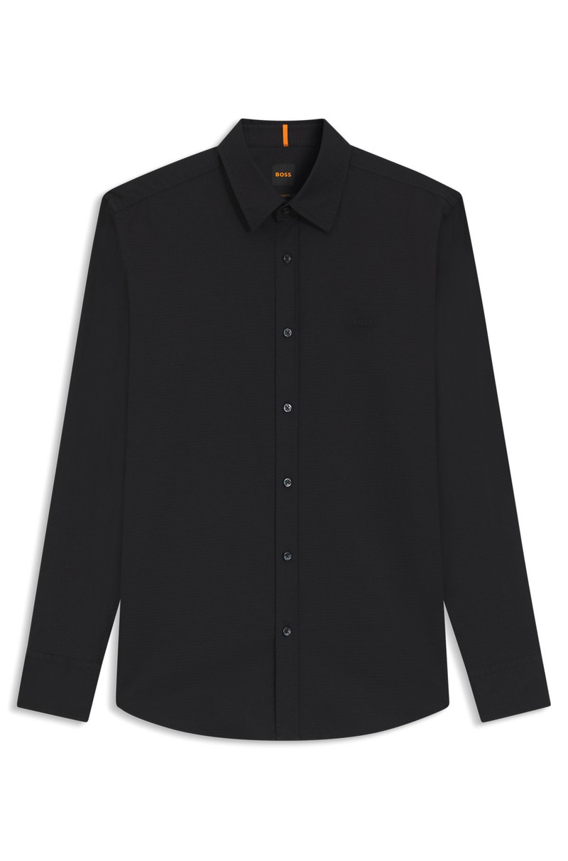 REGULAR-FIT SHIRT IN STRETCH-COTTON DOBBY 1