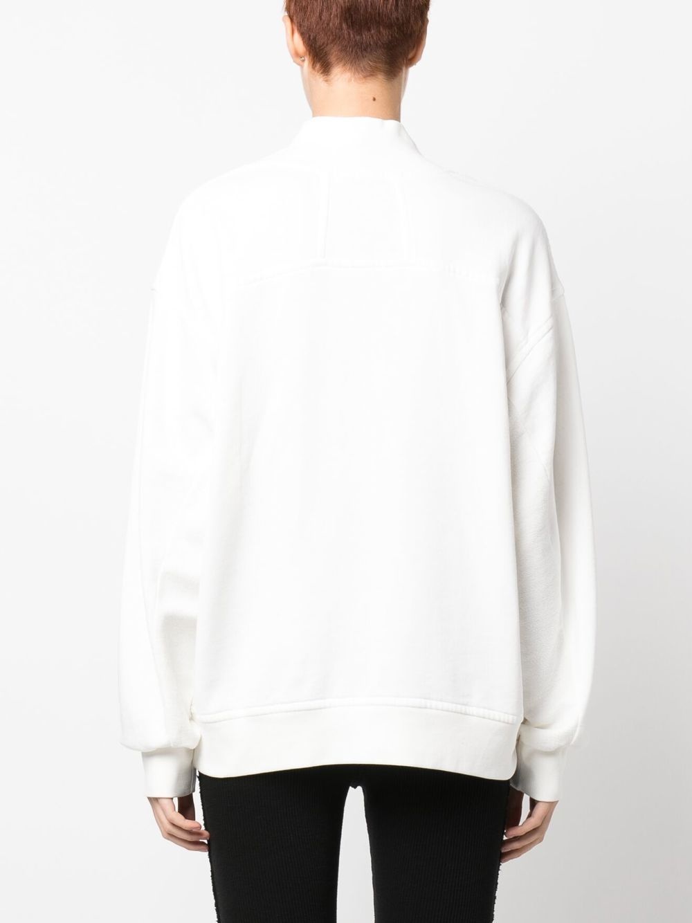 logo-embroidered cotton sweatshirt - 4