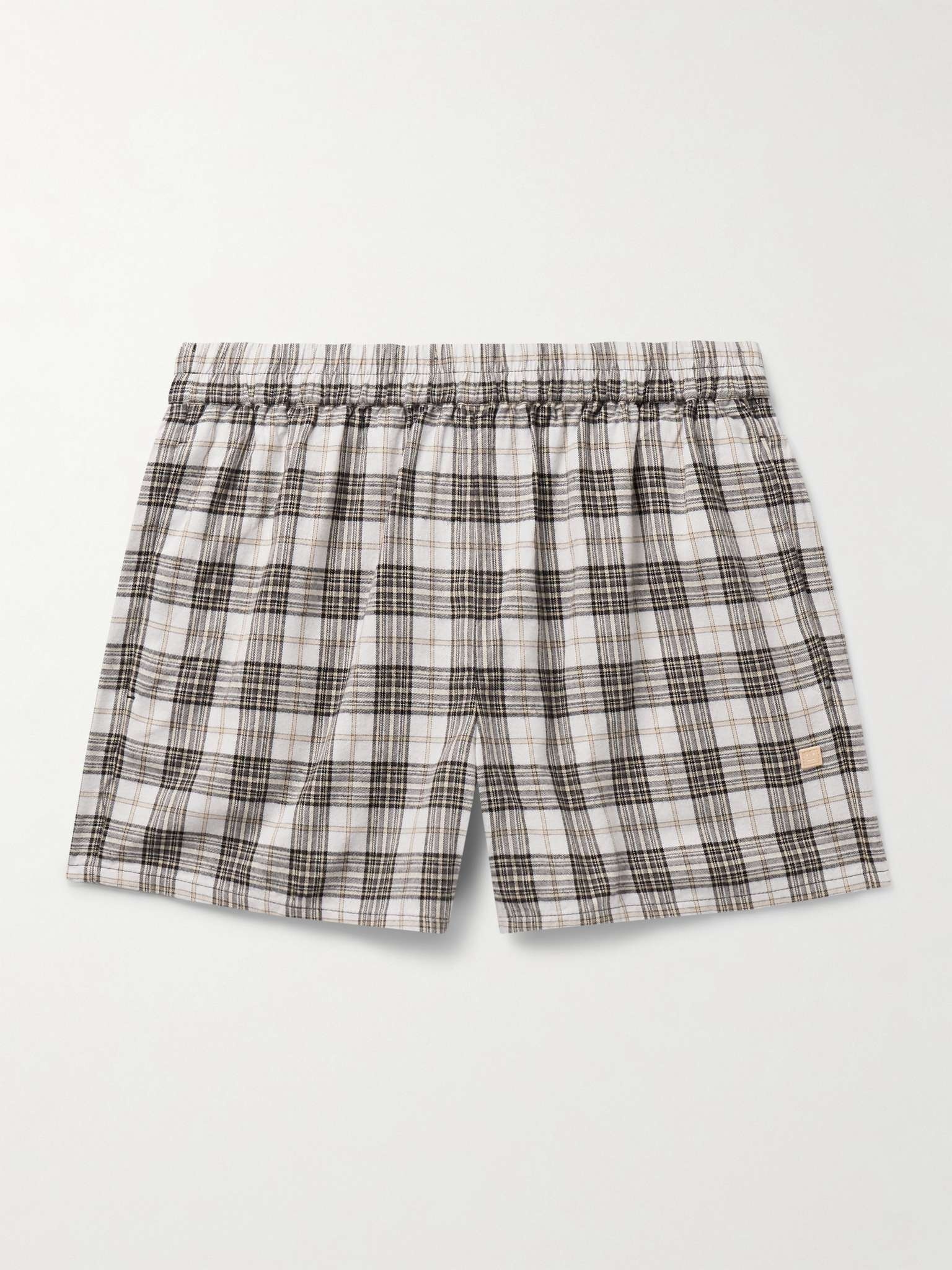 Roxx Straight-Leg Logo-Appliquéd Checked Organic Cotton-Flannel Shorts - 1