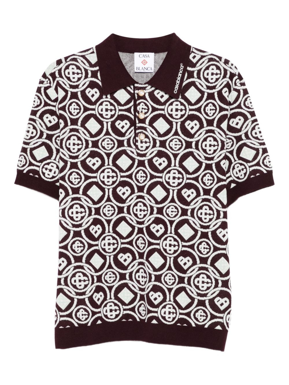 monogram polo shirt - 1