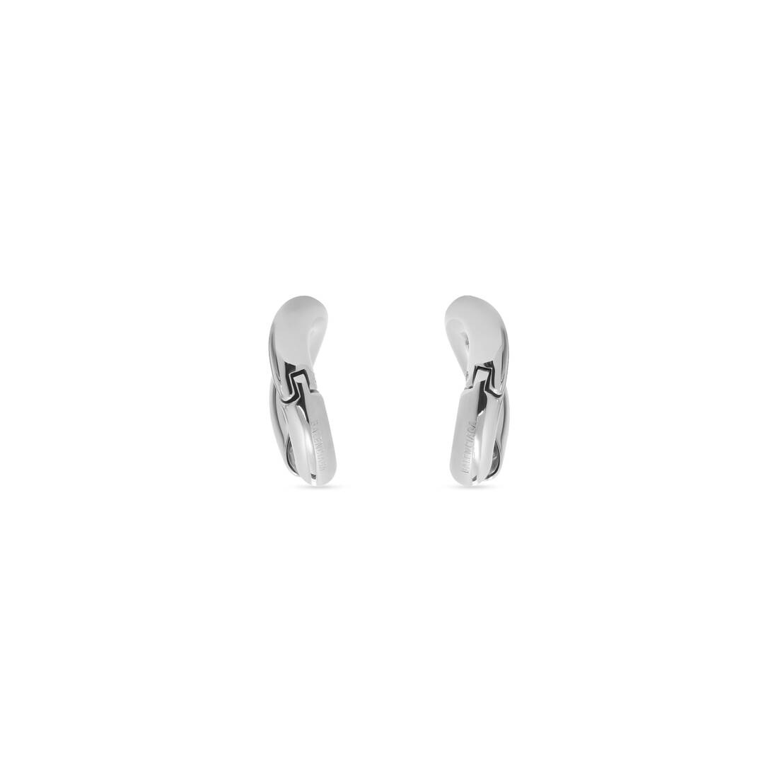 Women's Loop Earrings in Silver - 3