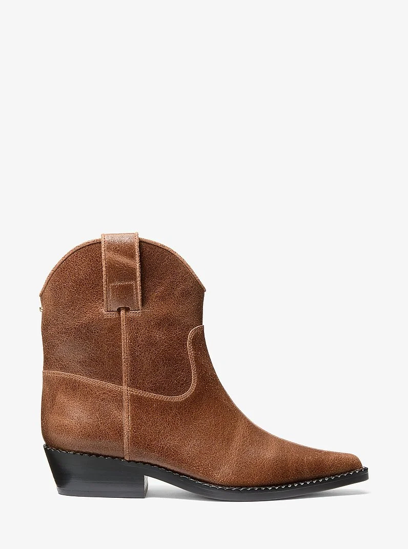 Noemie Distressed Leather Boot - 1