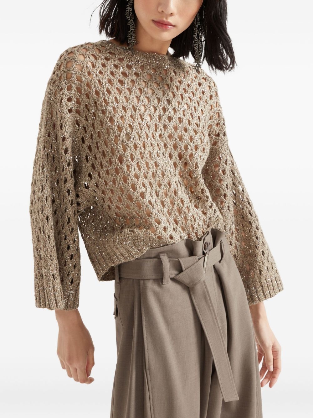open-knit jumper - 5