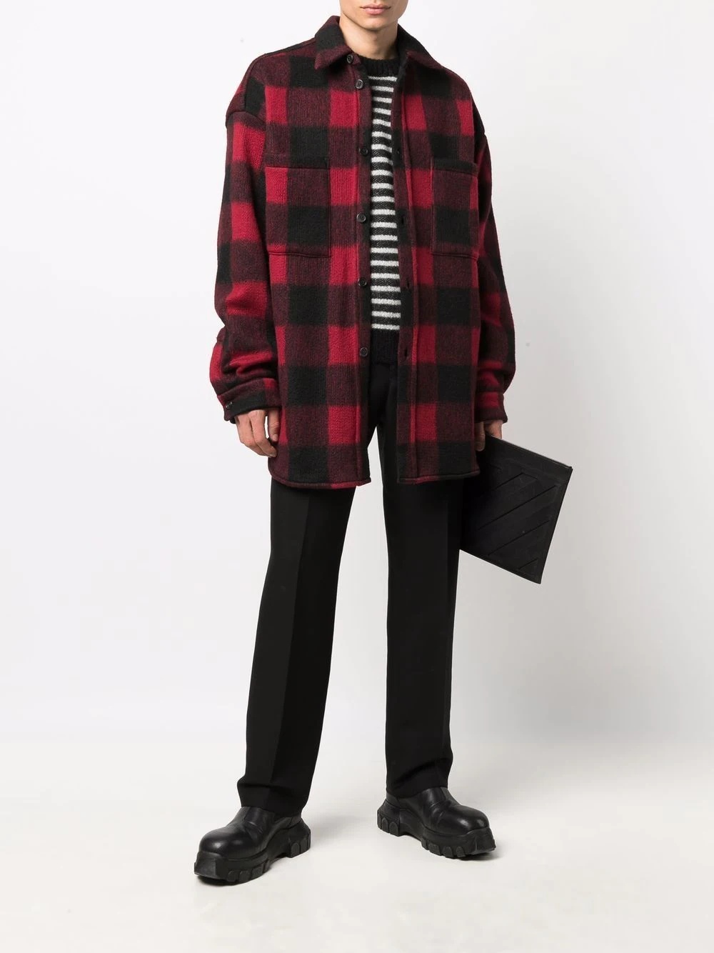 checked print jacket - 2