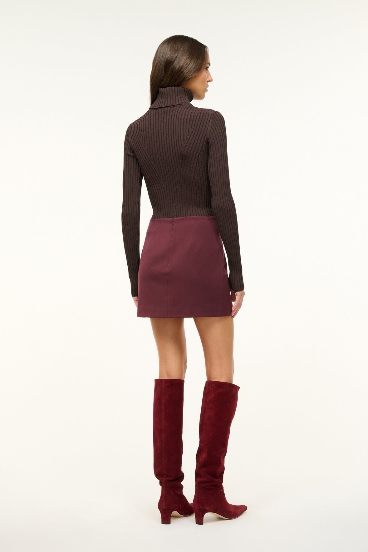 STAUD ANNETTE SKIRT MERLOT - 4