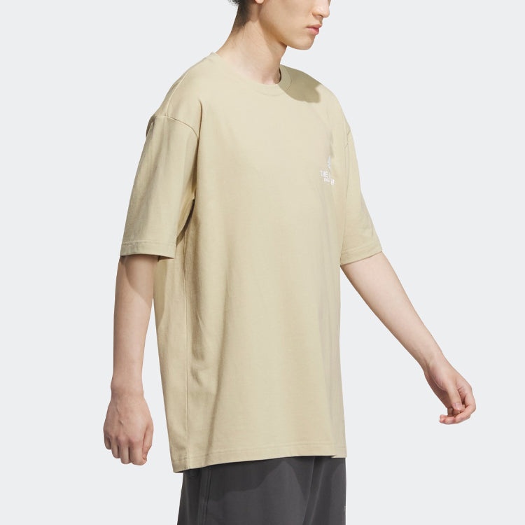 adidas Verbiage Tee 'Beige White' IP3924 - 4